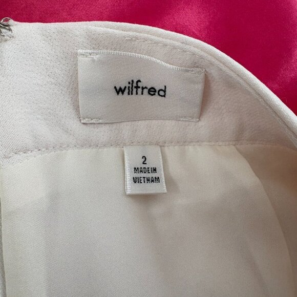 Aritzia Wilfred Patio Mini Skirt NWT High Waisted White Size 2 - Picture 6 of 7